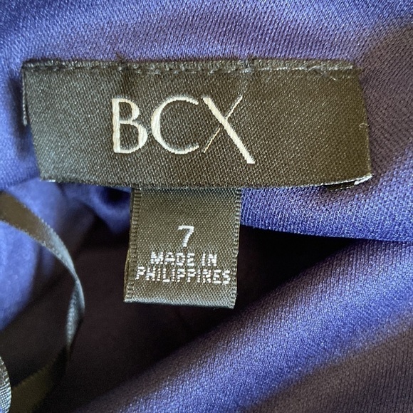 𝅺👗 BCX Striped A-Line Cutout Belted Dress Blue Green White Size 7 NWT - Picture 6 of 11